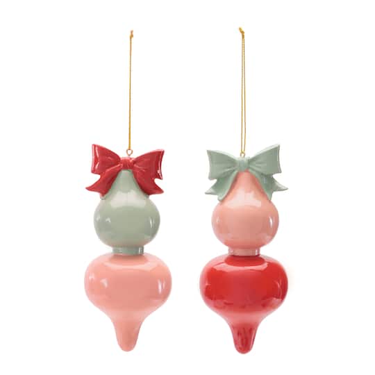 Melrose 5.25" Resin Finial Ornaments, 4ct.